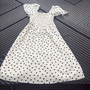 Madewell Polka Dot Linen Dress